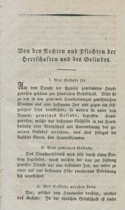II. Vom gemeinen Gesinde.