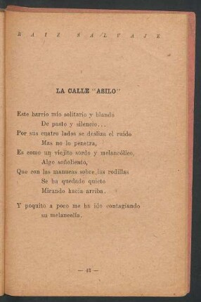 La calle "Asilo"