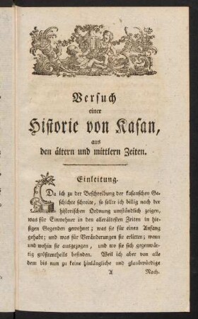 1-150, Versuch einer Historie von Kasan, aus ältern und mittlern Zeiten