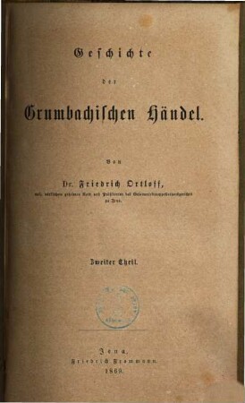 Geschichte der Grumbachischen Händel, 2