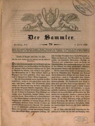 Der Sammler : ein Unterhaltungsblatt. 26, 26. 1834, [2]