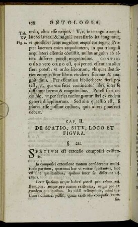 Cap. II. De Spatio, Situ, Loco Et Figura