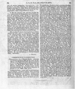 Bank, T. W. H.: Altarrede am Sonntag Jubilate (24. April) 1836 bei der Feier der Eröffnung des Wolfenbüttelschen Predigerseminars ... Wolfenbüttel: Bindseil 1836