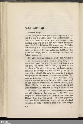 Kleinkunst. Marcell Salzer