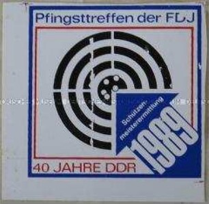 Aufkleber "Pfingsttreffen der FDJ"
