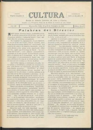 Palabras del Director