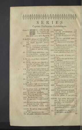 Series Capitum Practicarum Resolutionum.