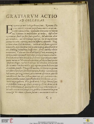 Gratiarum Actio Ad Collegas