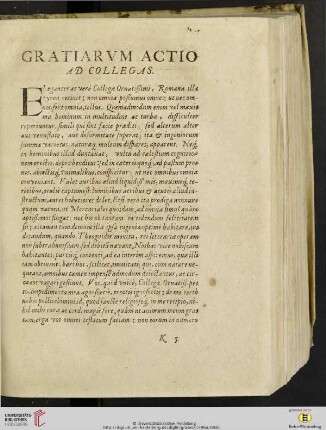 Gratiarum Actio Ad Collegas