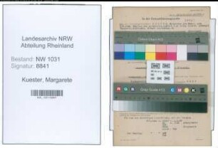 Entnazifizierung Margarete Kuester , geb. 06.04.1904 ()