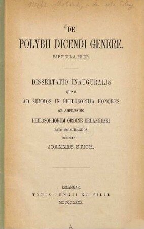 De Polybii dicendi genere