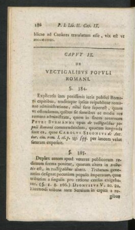 Caput IX. De Vectigalibus Populi Romani