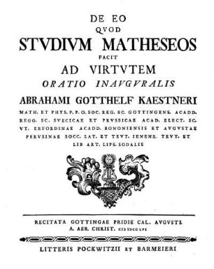 De eo quod studium matheseos facit ad virtutem