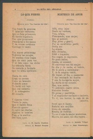 Misterio de amor : (Tango)