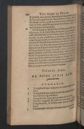 Titulus XIIII. Iuris Longobardorum.