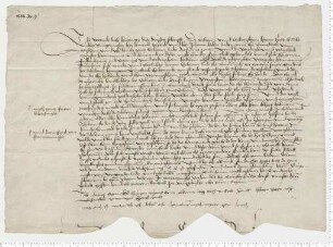 Bürgermeister Hartich Schomaker und die Ratsmannen Wytick und Haker schließen einen Dienstvertrag mit Magister Hermannus Tulichius als einem "superattendenten der scholen". Eigenhändige Unterschriften Schomakers und Tulichs.