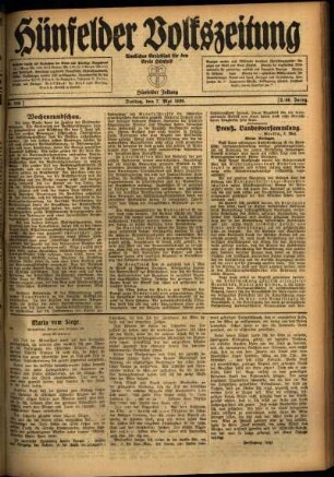 Ausgabe vom Freitag, den 07. Mai 1920.