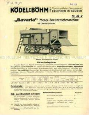Motor-Breitdreschmaschine