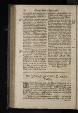 Am Sonntage Invocavit / Evangelium Matth.4.