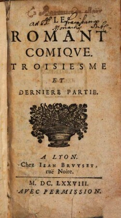 Le Romant Comiqve, 3