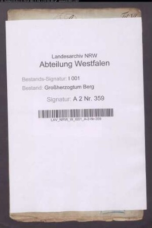 Die zum Pastorat von Wengern gehörigen Grundstücke