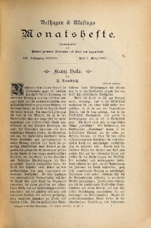 Velhagen & Klasings Monatshefte, 7,2. 1892/93