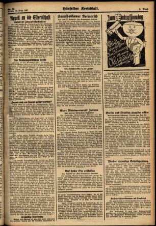 Zweite Ausgabe vom Freitag, den 12. März 1937.