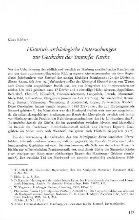Historisch-archäologische Untersuchungen zur Geschichte der Sinstorfer Kirche