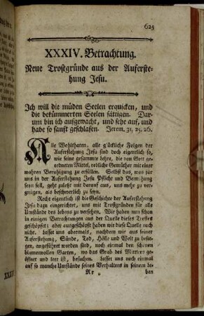 XXXIV. Betrachtung. Neue Trostgründe aus der Auferstehung Jesu.