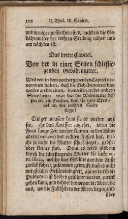 Das dritte Capitel. - Das vierte Capitel.