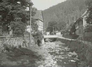 Wildemann, Teilansicht der Bergstadt über den Grumbach von Süden