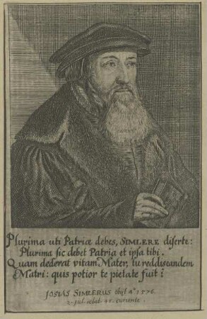 Bildnis des Josias Simlerus