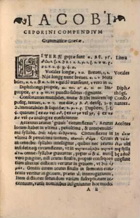 Compendium Grammaticae graecae