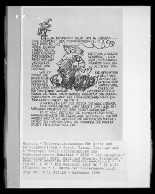 Zwölf Lithographien zum Kommunistischen Manifest — Ein Gespenst geht um