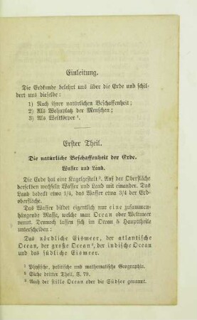 Erster Theil. Die natürliche Beschaffenheit der Erde
