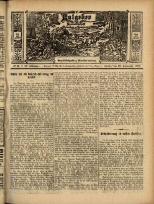 Ausgabe vom Sonntag, den 22. September 1912.