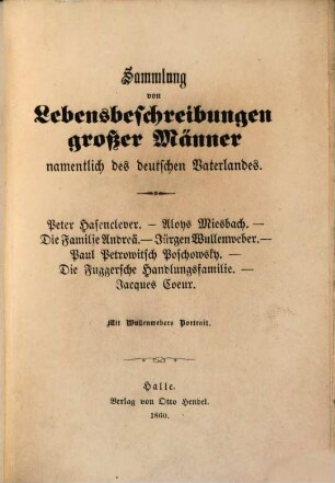 Gallerie biographischer Denkmäler. Erste Serie, Kaufleute und Fabrikanten, 4