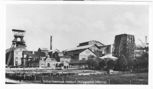 Blick auf das Kaliwerk Aschersleben, Schachtanlage Hattorf, Philippsthal