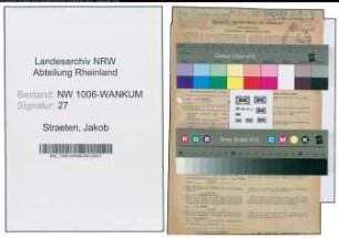 Entnazifizierung Jakob Straeten , geb. 08.05.1874 ()