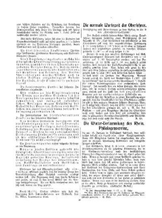 Die Winter-Versammlung des Rhein. Philologenvereins