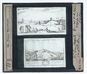 Buytewech, Gestrandeter Wal am Strand von Scheveningen (Druck),Velde (Esaias), Gestrandeter Wal am Strand bei Noordwijk (Stich von Visscher) (Druck)