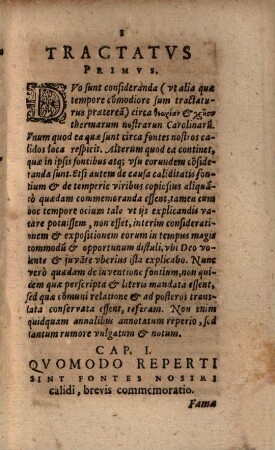 De Inventione, Descriptione, Temperie, Viribus, Et Inprimis usu Thermarum D. Caroli IIII. Libellus ... : Praemissa est narratio illius Cataclysmi, qui anno superiore 82. easdem Thermas obruit