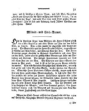 Militair- und Civil-Trauer