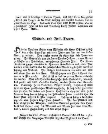 Militair- und Civil-Trauer
