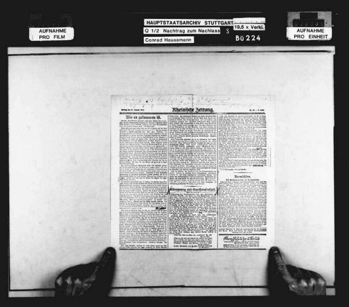 Nationalversammlung, u.a. Beratungen über die neue Reichsverfassung (hauptsächlich Zeitungsausschnitte)