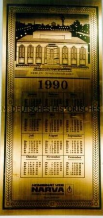 Kalendertafel 1990