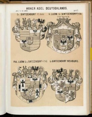 Taf. 61. Gr. Sintzendorf 17. Jhrd. - G. Ludw. Gr. Sintzendorff, Linie Neuburg. - Phil Ludw. Gr. v. Sintzendorf - Gr. Sintzendorf-Neuburg.