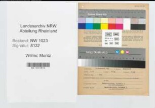 Entnazifizierung Moritz Wilms , geb. 15.12.1893 (Betriebsleiter)