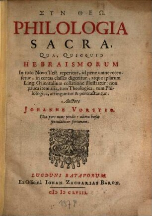 Philologia Sacra