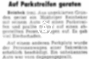 Auf Parkstreifen geraten